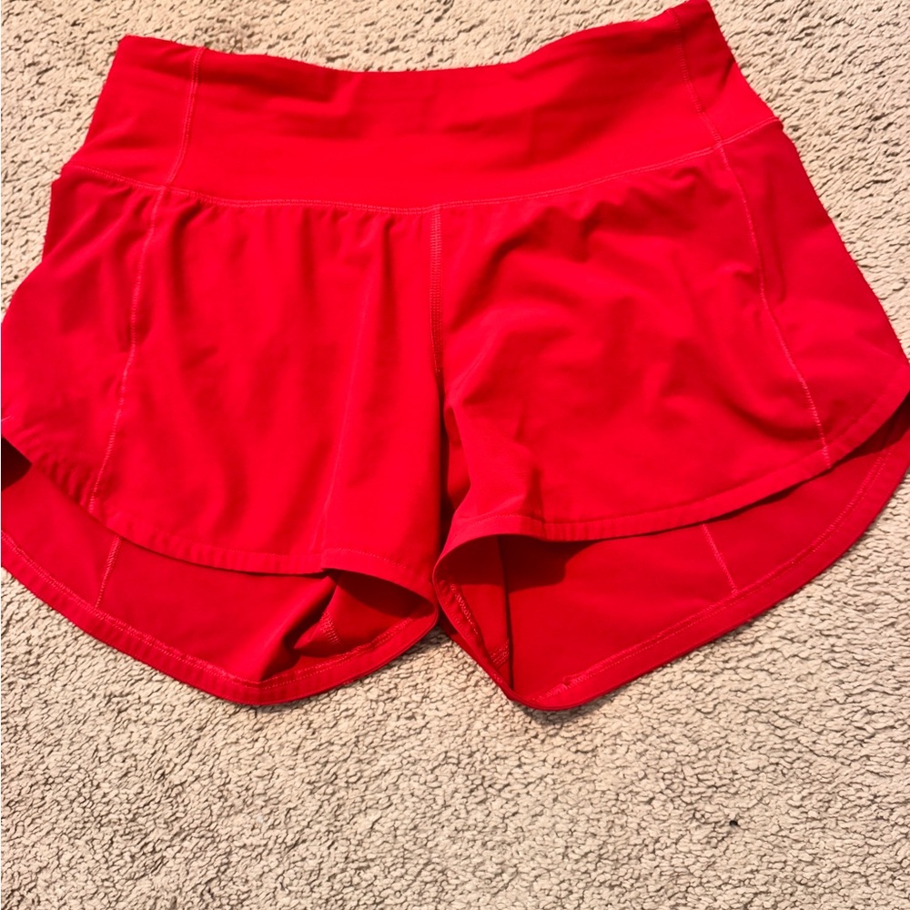 lululemon athletica Bright Red Athletic Shorts